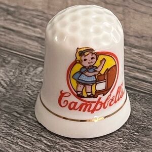 Vintage campbells soup Thimble - collectable - sewing tools